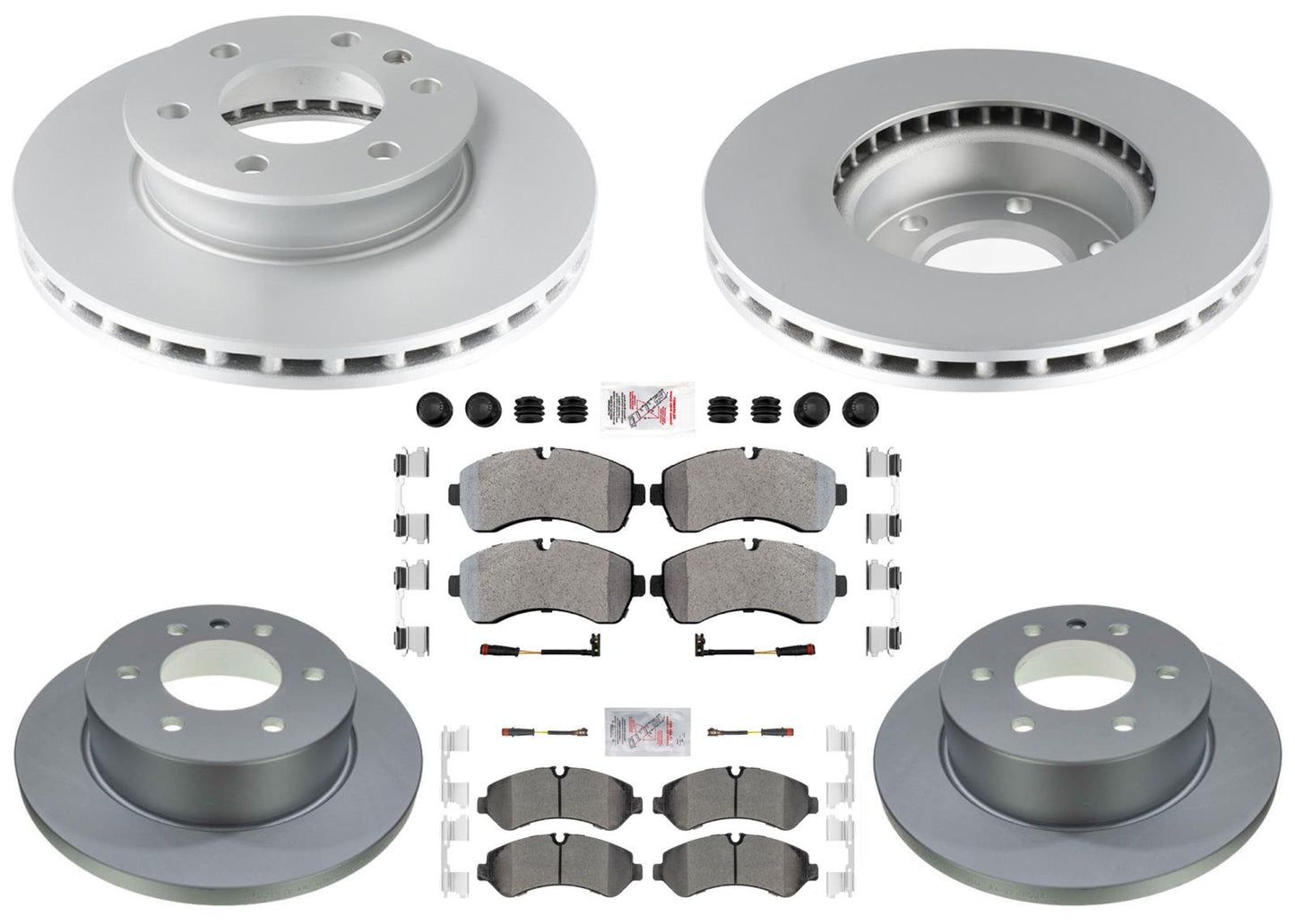 Disc Brake Rotors Pads for Sprinter 3500 19-23 Manual Parking Solid Rear