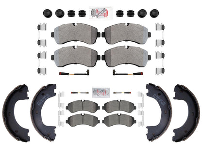 Front & Rear Disc Brake Pads for Sprinter 3500 19-24 Manual Parking Brake System