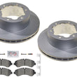 Rear Vented Disc Brake Rotors & Pads for Sprinter 3500 19-23 Manual Parking