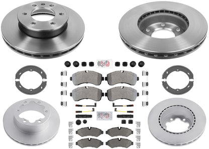 Disc Brake Rotors Pads for Mercedes Sprinter 3500XD 19-23 with Single Rear Wheel