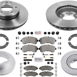 Disc Brake Rotors Pads for Mercedes Sprinter 3500XD 19-23 with Single Rear Wheel