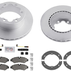 Rear Brake Rotors Pads for Mercedes Sprinter 3500XD 19-23 w Single Rear Wheel