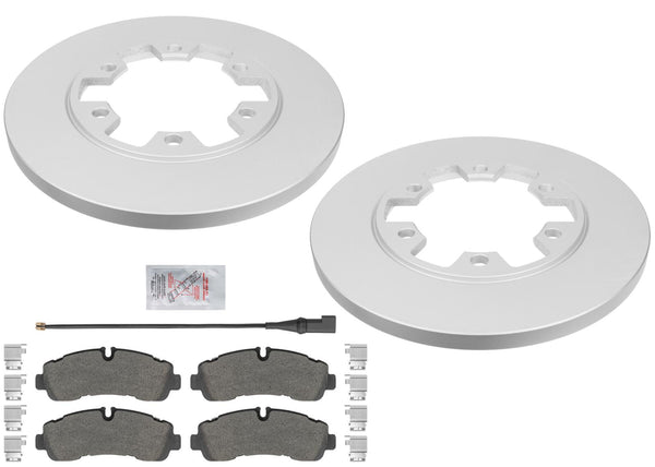 Rear Coated Disc Brake Rotors Pads For Ford Transit 350HD 2020-2025