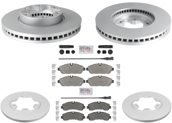 Coated Disc Brake Rotors Pads For Ford Transit 350HD 2020 2021 2022 2023 2025