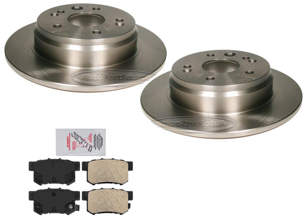 Rear Disc Brake Rotors & Ceramic Brake Pads for Acura TL 1999 2000 2001 2003