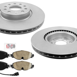 Front Coated Disc Brake Rotors Ceramic Pads for Volkswagen Taos 2022-2025 AWD