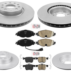 Coated Disc Brake Rotors Ceramic Pads for Volkswagen Taos AWD 2022 2024 2025