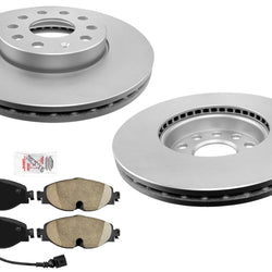 Front Coated Disc Brake Rotors Ceramic Pads for Volkswagen Taos FWD 2022-2025