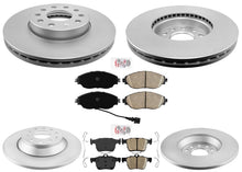 Coated Disc Brake Rotors Ceramic Pads for Volkswagen GLI 2019-2025 2.0L