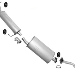 Muffler Resonator Exhaust System for Honda Element 2003 2008 2010 2011 EX. LX