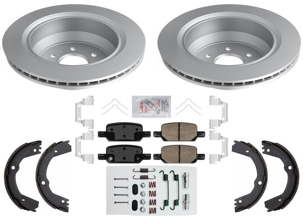 Rear Coated Brake Rotors & Disc Brake Pads For Chevrolet Colorado 2021-2022