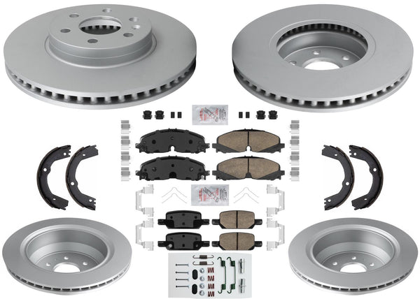 Front & Rear Coated Brake Rotors & Brake Pads For Chevrolet Colorado 2021-2022