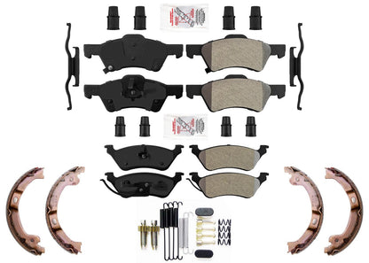 Front & Rear Disc Brake Pads & Shoes for Chrysler Town & Country 2001-2007