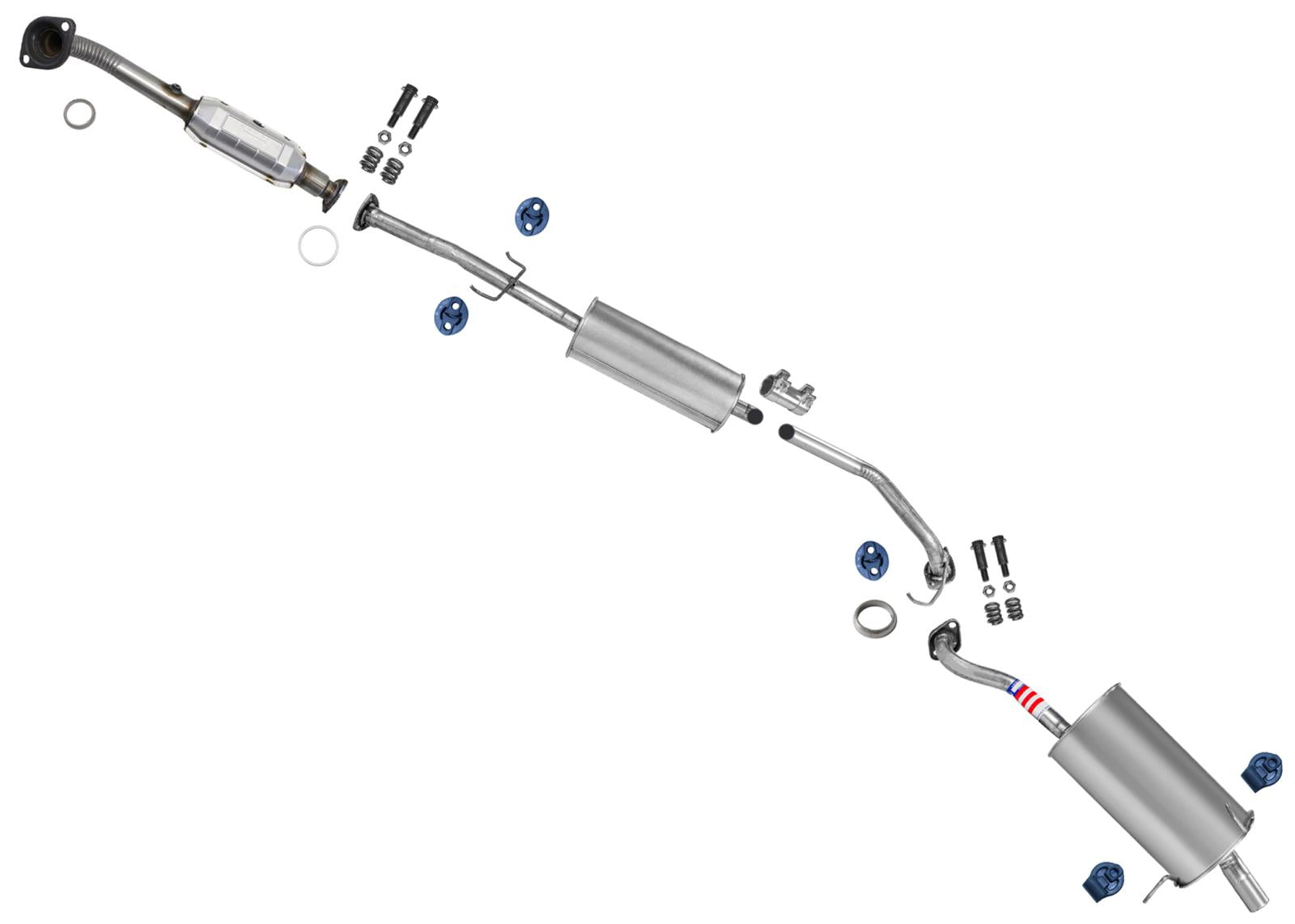 Catalytic Converters Muffler Tail Pipe Exhaust for Honda CR-V CRV 2007 2008 2009