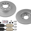 Rear Improved Performance Coated Brake Rotors Pads for Jeep Compass 2018-2024