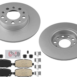 Rear Improved Performance Coated Brake Rotors Pads for Jeep Compass 2018-2024