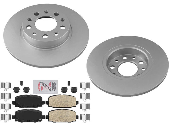 Rear Improved Performance Coated Brake Rotors Pads for Jeep Compass 2018-2024