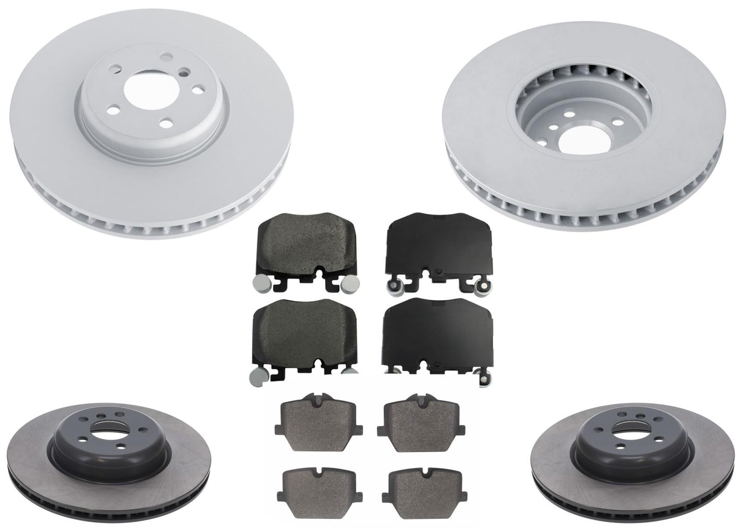 F&R Coated Disc Brake Rotors Pads For BMW 430i M Sport 348MM 2021 2022 2023 2025