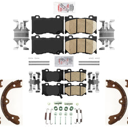 AME Front & Rear Parking Disc Brake Pads for Infiniti Q50 14-23 Sport Package