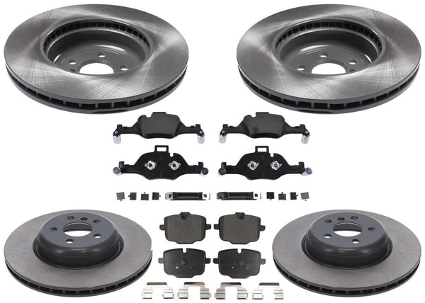 F&R Coated Disc Brake Rotors Pads for BMW X5 S Drive 40i 3.0L Gas 2019 2020 2023