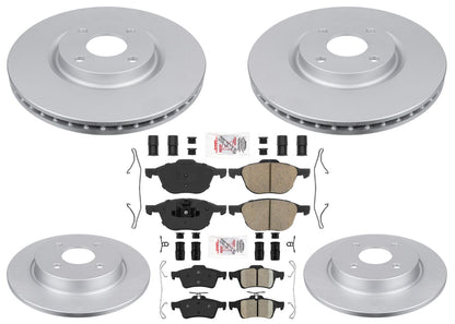 Coated Disc Brake Rotors, Brake Pads & Hardware for Ford EcoSport 2018-2022 AWD