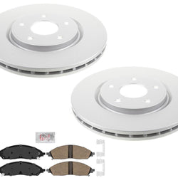 Front Coated Rotors & Brake Pads For Chrysler Pacifica 2020-2024 All Wheel Drive