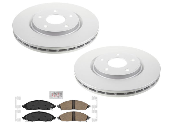 Front Coated Rotors & Brake Pads For Chrysler Pacifica 2020-2024 All Wheel Drive