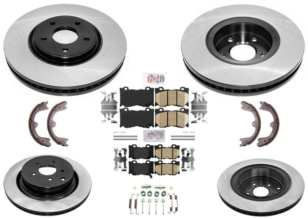 Performance Carbon Disc Brake Rotors Pads for Infiniti FX50 2009 2010 2012 2013