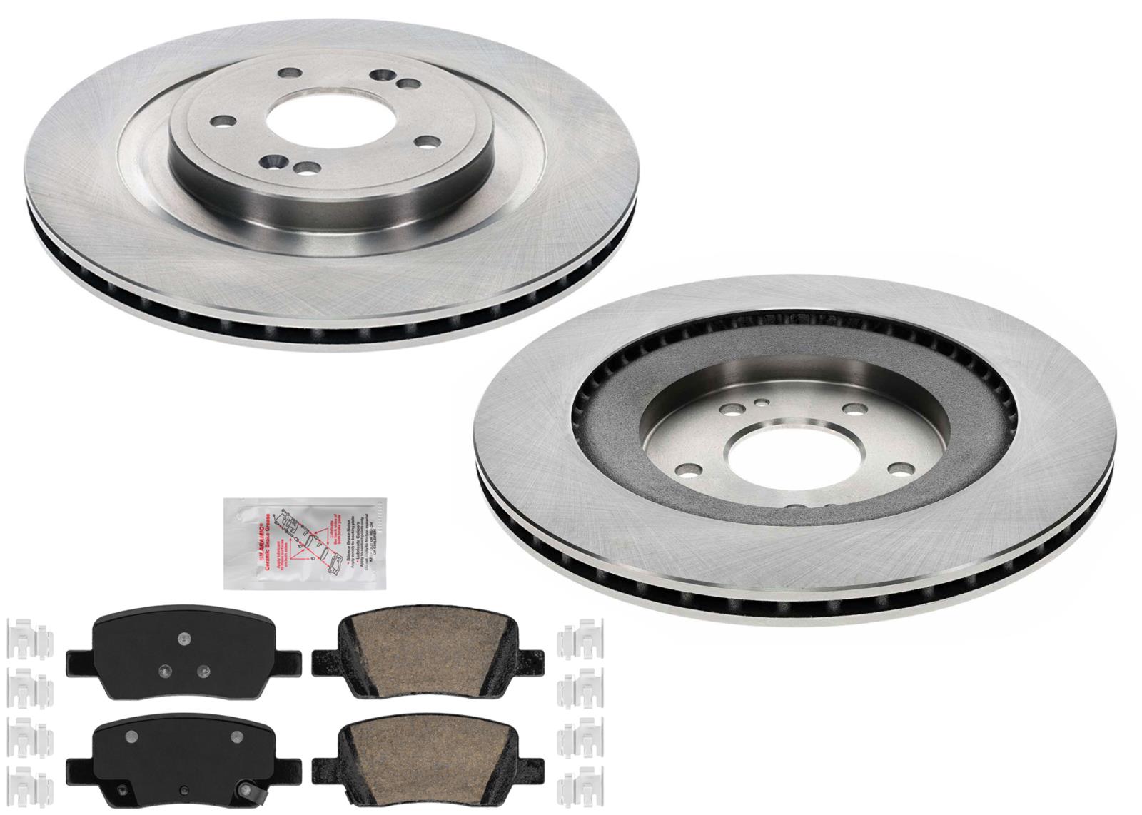 GEO Coated Rear Disc Brake Rotors Disc Brake Pads or KIA Carnival ...