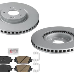 Front GEO Coated Disc Brake Rotors & Pads for Hyundai Santa Fe Hybrid 21-23