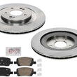 Rear GEO Coated Disc Brake Rotors & Pads for Hyundai Santa Fe Hybrid 21-23