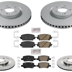 GEO Coated Disc Brake Rotors Disc Brake Pads for Hyundai Santa Fe Hybrid 21-23