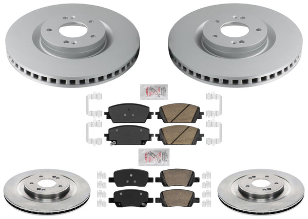 GEO Coated Disc Brake Rotors Disc Brake Pads for Hyundai Santa Fe Hybrid 21-23