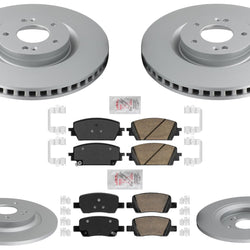 GEO Coated Disc Brake Rotors Disc Brake Pads for Hyundai Santa Fe 2.5L SEL 21-25