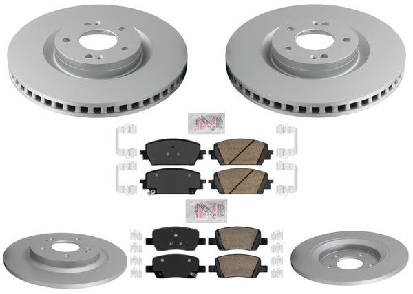GEO Coated Disc Brake Rotors Disc Brake Pads for Hyundai Santa Fe 2.5L SEL 21-25