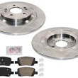 Rear Coated Disc Brake Rotors & Pads for Hyundai Santa Fe 2.5 Limited 21-25