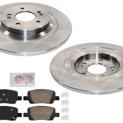 Rear Coated Disc Brake Rotors & Pads for Hyundai Santa Fe 2.5 Limited 21-25