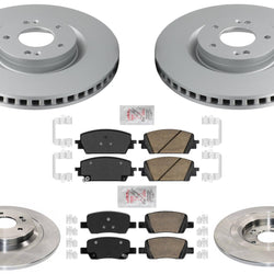 Coated Disc Brake Rotors Disc Brake Pads for Hyundai Santa Fe Limited 21-25 2.5L