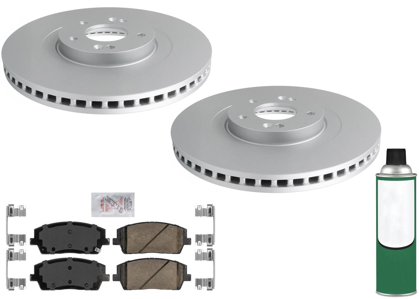 Front GEO Coated Disc Brake Rotors & Brake Pads for Hyundai Palisade 2020-2025