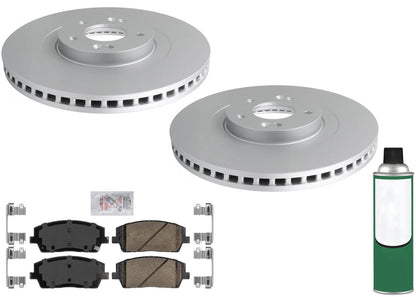 Front GEO Coated Disc Brake Rotors & Brake Pads for Hyundai Palisade 2020-2025