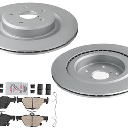 Rear Coated Disc Brake Rotors & Brake Pads for Subaru Ascent 2019 2020 2023 2025