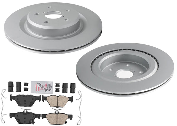 Rear Coated Disc Brake Rotors & Brake Pads for Subaru Ascent 2019 2020 2023 2025