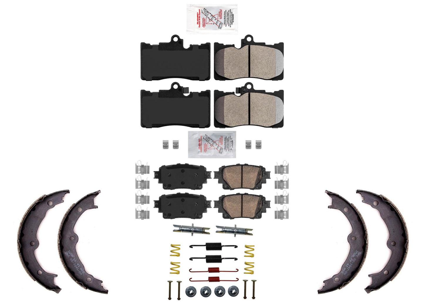 Front & Rear Disc Brake Pads Parking Shoe for Lexus IS300 IS350 2021-2025