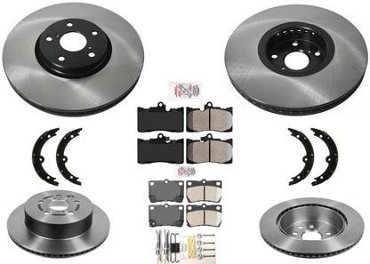 Front Rear Performance Carbon Disc Brake Rotors Pads for Lexus IS350 2006 2008