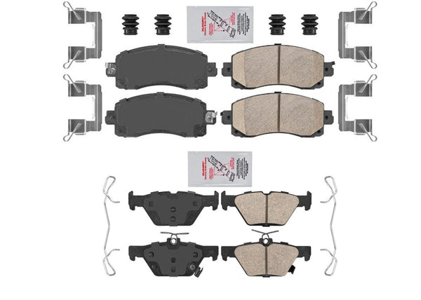 Front & Rear Disc Brake Pads for WRX GT 2021-2024 With Electric Parking