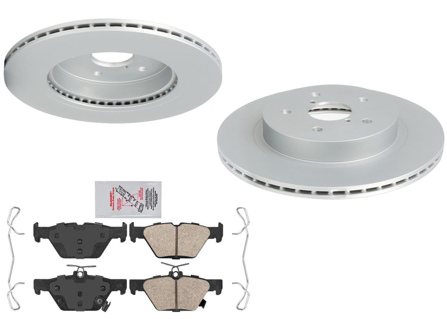 Rear Coated Disc Brake Rotors & Brake Pads for WRX GT 21-24 W/ Electric Parking