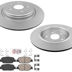 Rotores de freno de disco trasero y pastillas de freno de cerámica para Honda CR-V 2017-2019, kit de 3 piezas
