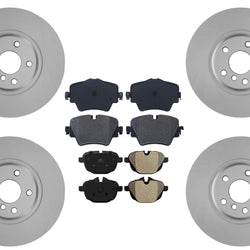 PRO GEO Coated Front & Rear Disc Brake Rotors Pads for BMW X3 2018-2022 2.0L