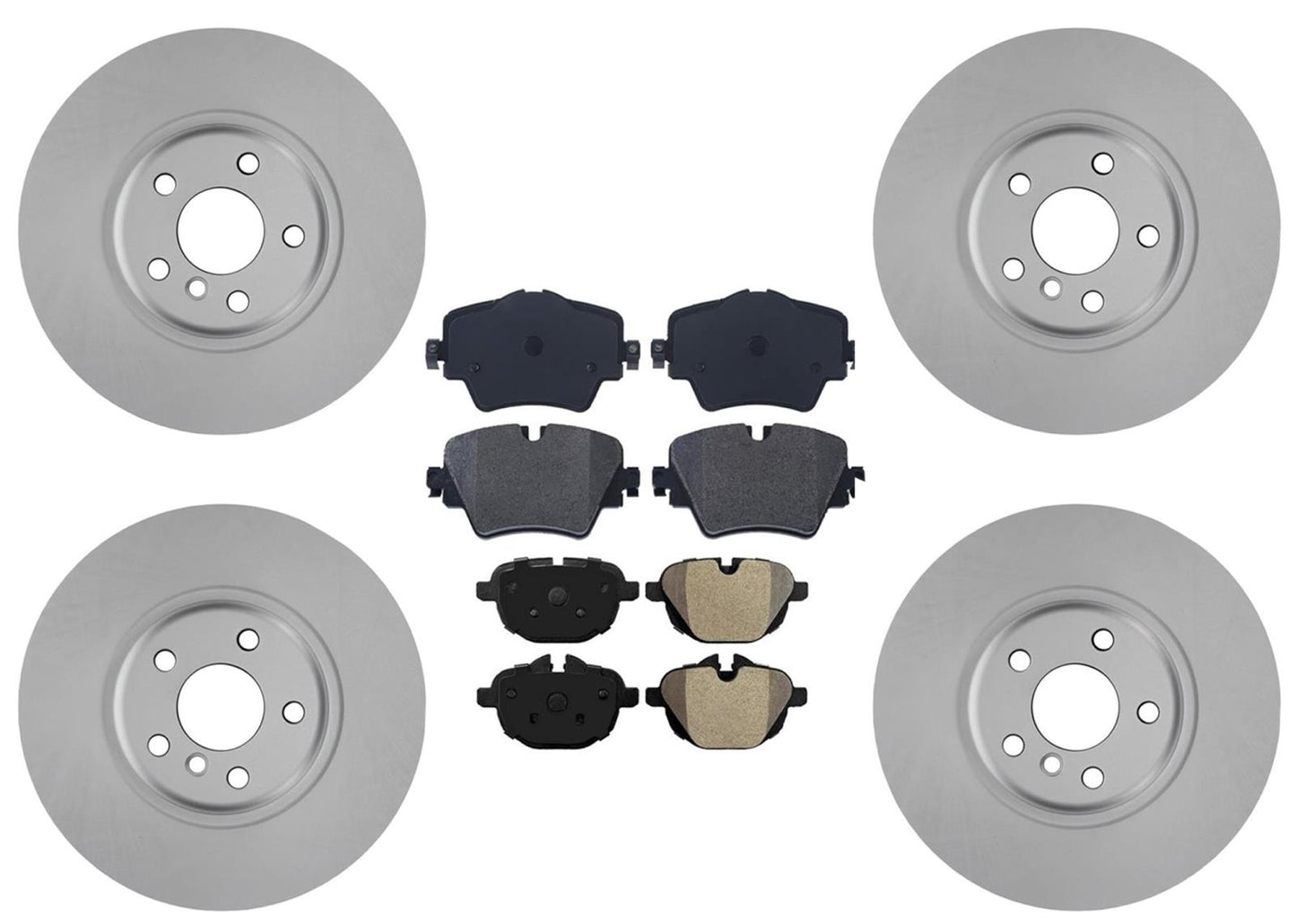 Front & Rear Geo Coated Disc Brake Rotors & Pads For BMW X3 2018-2024 2.0L