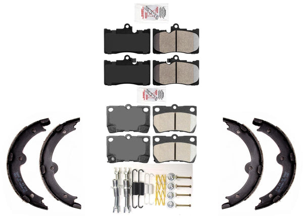 Front Rear Disc Brake Pads Parking Shoes for Lexus IS350 06 2009 2010 2011 2013